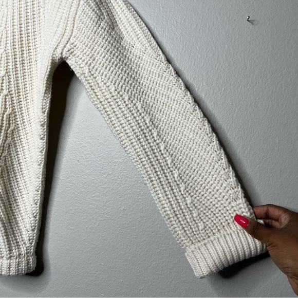 J. Crew Women Sweater XS Merino Wool Chunky Knit Oversized Turtleneck Pocket - Picture 10 of 10